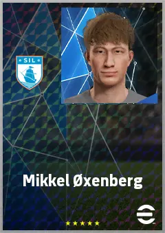 Mikkel Øxenberg eFootball 2026 player card, 59 OVR DMF