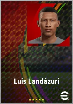 Luis Landázuri eFootball 2026 player card, 63 OVR DMF