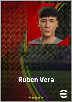 Ruben Vera eFootball 2026 player card, 62 OVR DMF