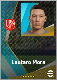 Lautaro Mora eFootball 2026 player card, 67 OVR DMF
