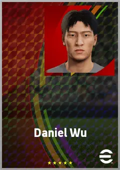 Daniel Wu eFootball 2026 player card, 67 OVR CB