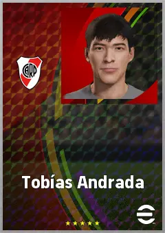 Tobías Andrada eFootball 2026 player card, 72 OVR AMF