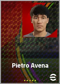 Pietro Avena eFootball 2026 player card, 62 OVR LMF