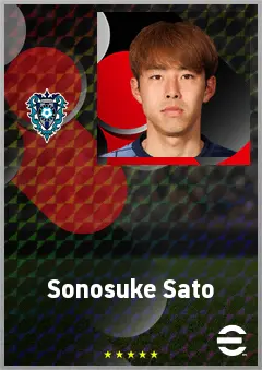 Sato Sonosuke eFootball 2026 player card, 62 OVR CF