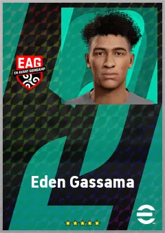 Eden Gassama eFootball 2026 player card, 62 OVR CB
