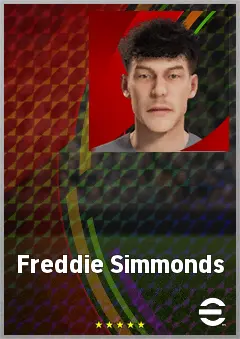 Freddie Simmonds eFootball 2026 player card, 63 OVR CB