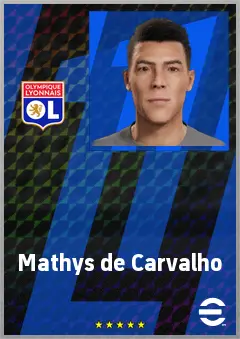 Mathys de Carvalho eFootball 2026 player card, 64 OVR DMF