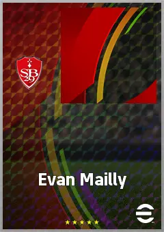 Evan Mailly eFootball 2026 player card, 62 OVR LB