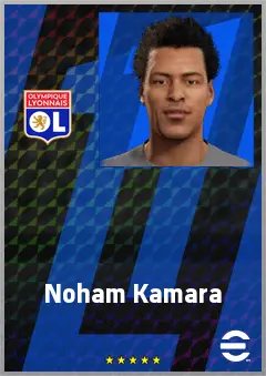 Noham Kamara eFootball 2026 player card, 63 OVR CB