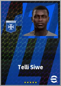 Telli Siwe eFootball 2026 player card, 65 OVR CB