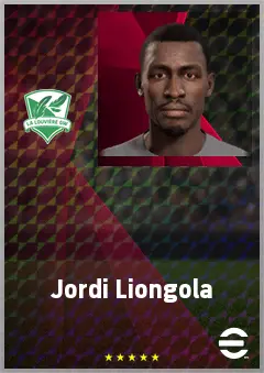 Jordi Liongola eFootball 2026 player card, 67 OVR RB