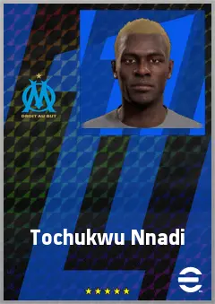 Tochukwu Nnadi eFootball 2026 player card, 67 OVR CMF
