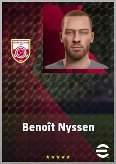 Benoît Nyssen eFootball 2026 player card, 67 OVR RB
