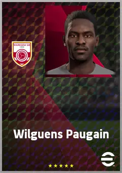 Wilguens Paugain eFootball 2026 player card, 65 OVR RB