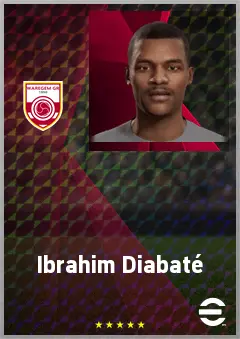 Ibrahim Diabaté eFootball 2026 player card, 64 OVR DMF