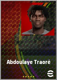 Abdoulaye Traoré eFootball 2026 player card, 67 OVR LMF