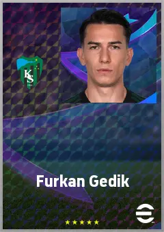 Furkan Gedik eFootball 2026 player card, 64 OVR LWF