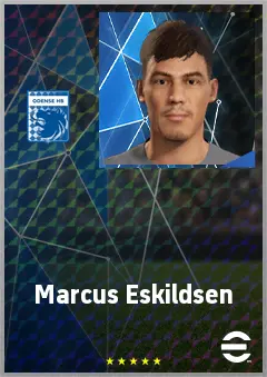 Marcus Eskildsen eFootball 2026 player card, 63 OVR GK