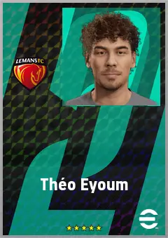 Théo Eyoum eFootball 2026 player card, 69 OVR CB