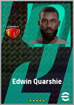 Edwin Quarshie eFootball 2026 player card, 68 OVR CMF