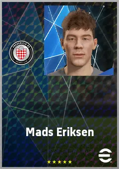 Mads Eriksen eFootball 2026 player card, 62 OVR GK