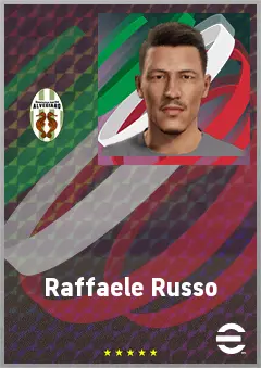 Raffaele Russo eFootball 2026 player card, 66 OVR CF