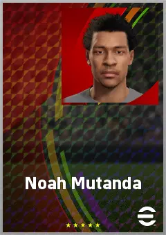 Noah Mutanda eFootball 2026 player card, 62 OVR CMF