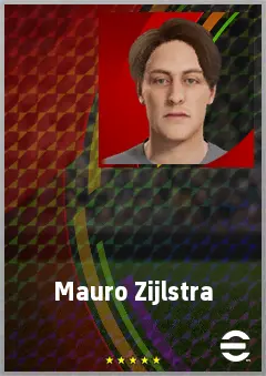 Mauro Zijlstra eFootball 2026 player card, 65 OVR CF