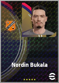 Nordin Bukala eFootball 2026 player card, 61 OVR DMF