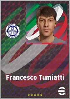 Francesco Tumiatti eFootball 2026 player card, 60 OVR CMF