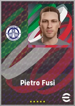 Pietro Fusi eFootball 2026 player card, 66 OVR CMF