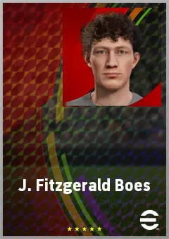 J. Fitzgerald Boes eFootball 2026 player card, 59 OVR CF