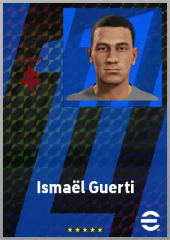 Ismaël Guerti eFootball 2026 player card, 62 OVR AMF