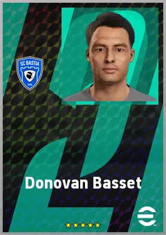 Donovan Basset eFootball 2026 player card, 61 OVR CB
