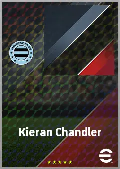 Kieran Chandler eFootball 2026 player card, 64 OVR LB