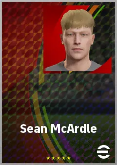 Sean McArdle eFootball 2026 player card, 62 OVR CMF