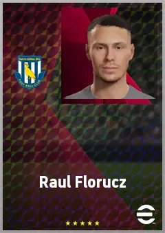 Raul Florucz eFootball 2026 player card, 71 OVR RWF