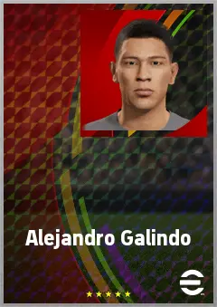 Alejandro Galindo eFootball 2026 player card, 66 OVR AMF