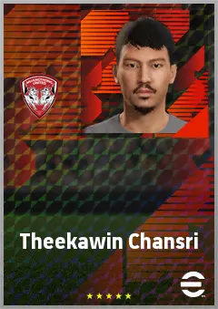 Theekawin Chansri eFootball 2026 player card, 62 OVR CB
