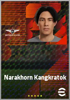 Narakhorn Kangkratok eFootball 2026 player card, 62 OVR RWF