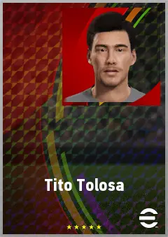 Tito Tolosa eFootball 2026 player card, 63 OVR CMF