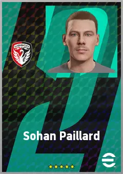 Sohan Paillard eFootball 2026 player card, 62 OVR RMF
