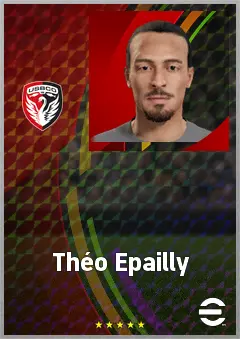 Théo Epailly eFootball 2026 player card, 67 OVR LWF