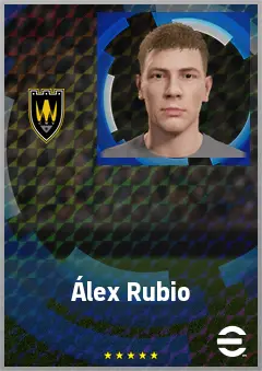 Álex Rubio eFootball 2026 player card, 68 OVR CF