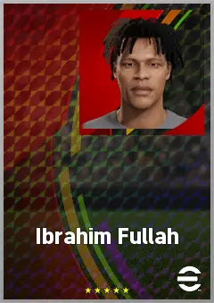 Ibrahim Fullah eFootball 2026 player card, 61 OVR CMF