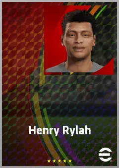 Henry Rylah eFootball 2026 player card, 61 OVR RWF
