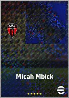 Micah Mbick eFootball 2026 player card, 62 OVR CF
