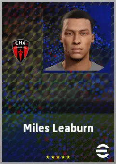 Miles Leaburn eFootball 2026 player card, 68 OVR CF