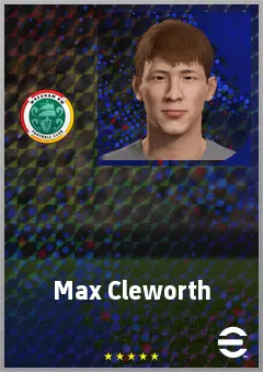 Max Cleworth eFootball 2026 player card, 70 OVR CB