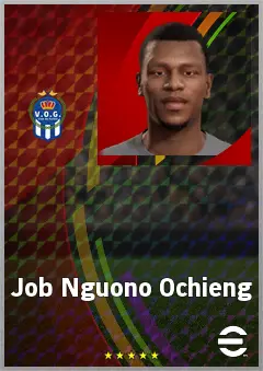Job Nguono Ochieng eFootball 2026 player card, 66 OVR LWF